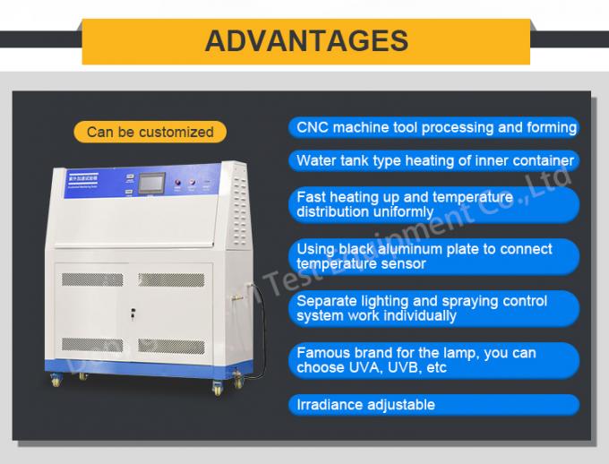 آلة اختبار الشيخوخة للأشعة فوق البنفسجية المسرع بالبلاستيك المطلي مع مصباح 340 0