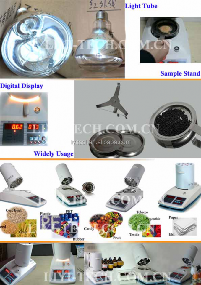 LIYI المواد الخام البذور الأرز اختبار سريع الرطوبة متر 1