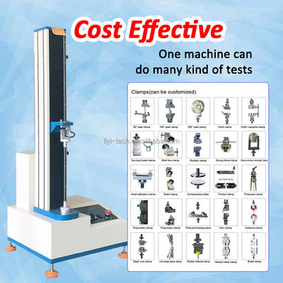 Liyi Digital Electric Single Column Tensile Testing Machine with 10kn Tensile Strength ±0.5% Accuracy and 800W Power